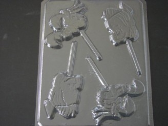 218sp Sabby and Thunder Chocolate Candy Lollipop Mold